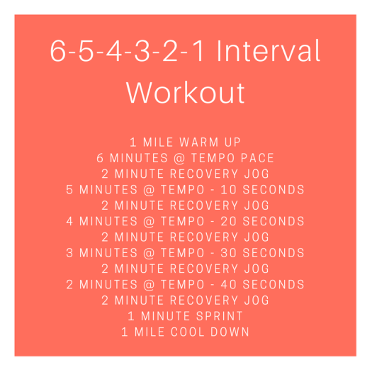 6-5-4-3-2-1 Interval Workout